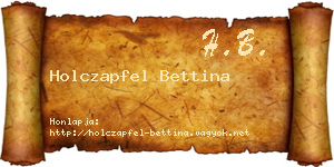 Holczapfel Bettina névjegykártya
